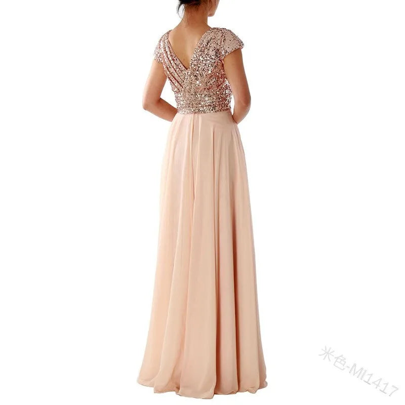 Robe de Soirée Élégante à Sequins – Chic & Raffinement