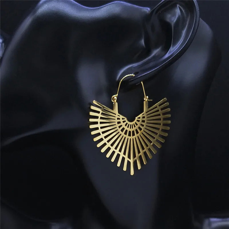Boucles d’Oreilles Bohème Géométriques – Doré & Argenté