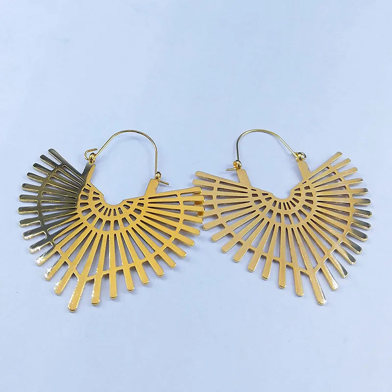 Boucles d’Oreilles Bohème Géométriques – Doré & Argenté