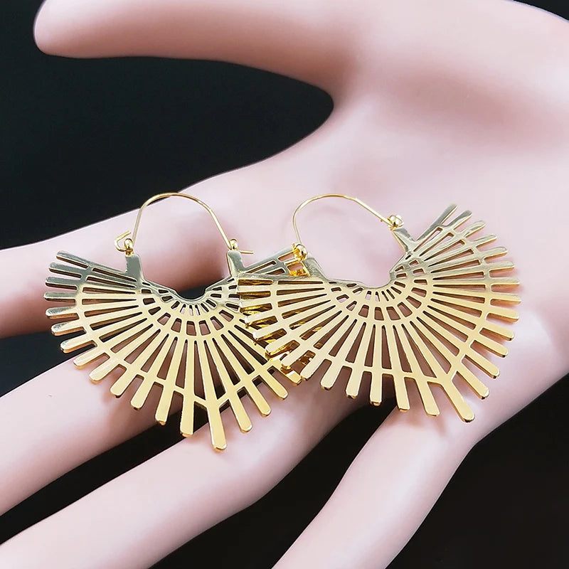 Boucles d’Oreilles Bohème Géométriques – Doré & Argenté