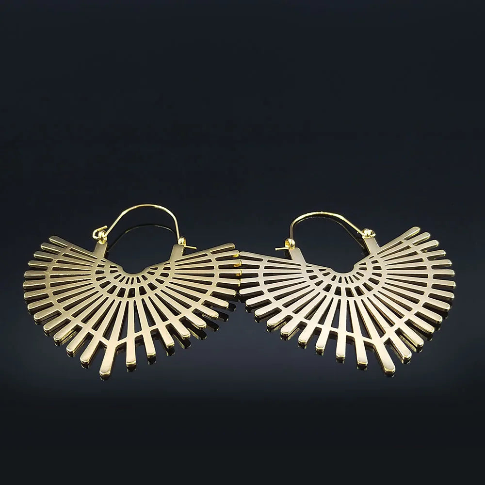 Boucles d’Oreilles Bohème Géométriques – Doré & Argenté
