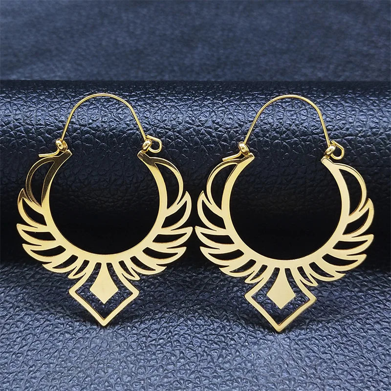 Boucles d’Oreilles Bohème Géométriques – Doré & Argenté