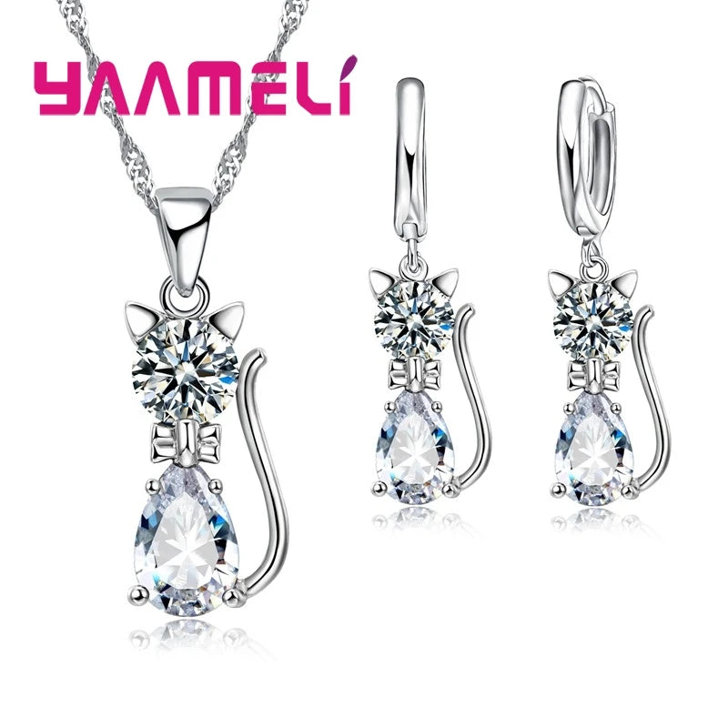 Parure Éclat de Diamant – Collier & Boucles d’Oreilles Femme