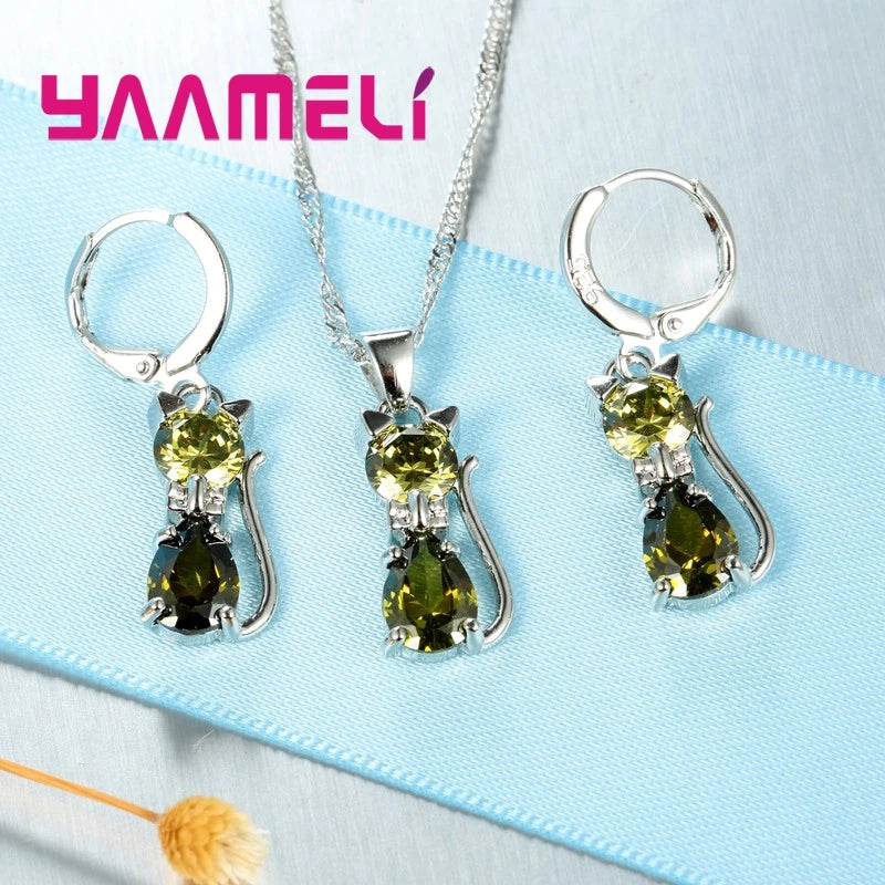 Parure Éclat de Diamant – Collier & Boucles d’Oreilles Femme