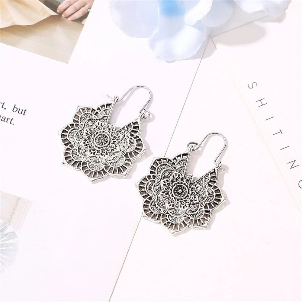 Boucles d’oreilles Mandala Doré – Esprit Bohème
