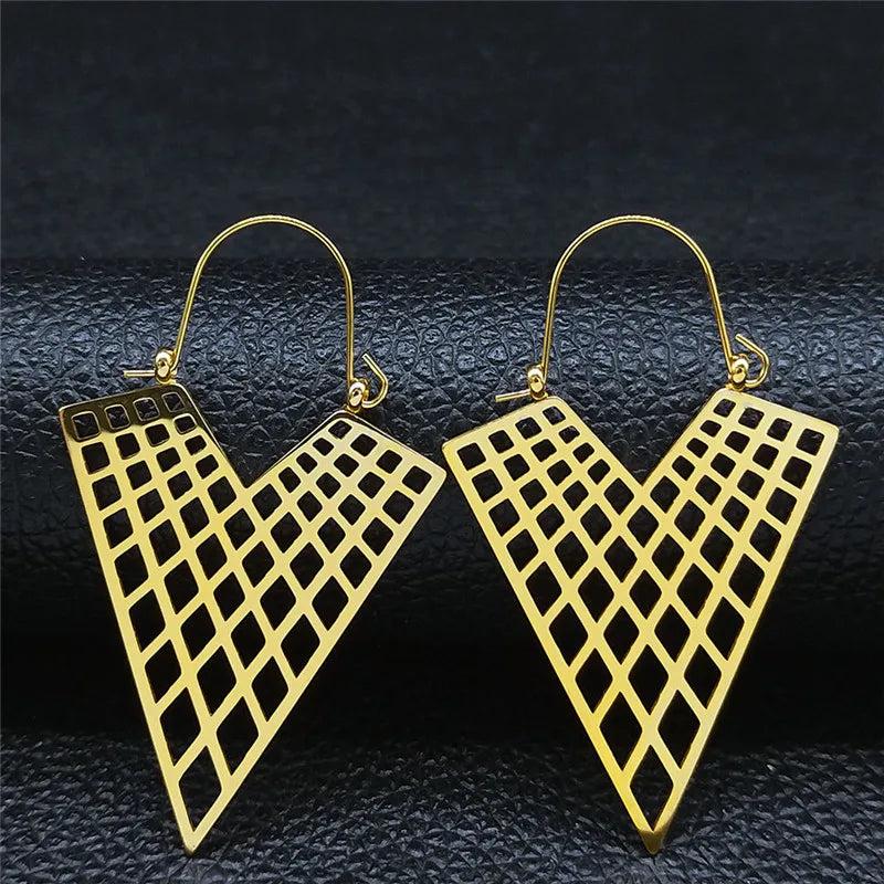Boucles d’Oreilles Bohème Géométriques – Doré & Argenté