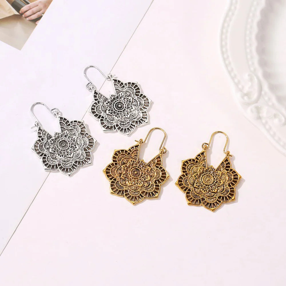 Boucles d’oreilles Mandala Doré – Esprit Bohème