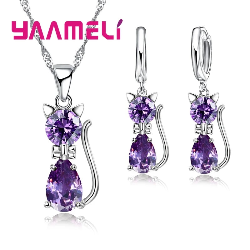 Parure Éclat de Diamant – Collier & Boucles d’Oreilles Femme