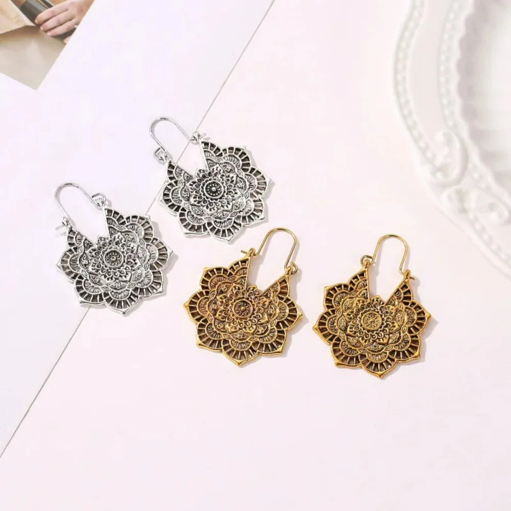 Boucles d’oreilles Mandala Doré – Esprit Bohème