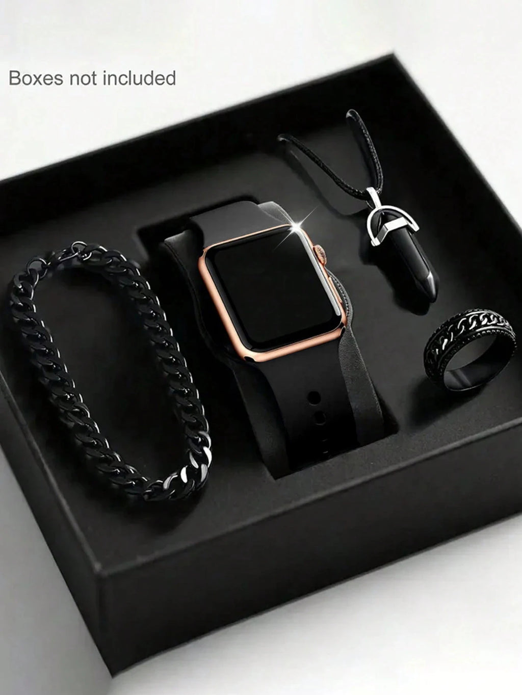 Coffret Homme Montre Digitale & Bijoux – Ensemble 4 Pièces Style Urbain