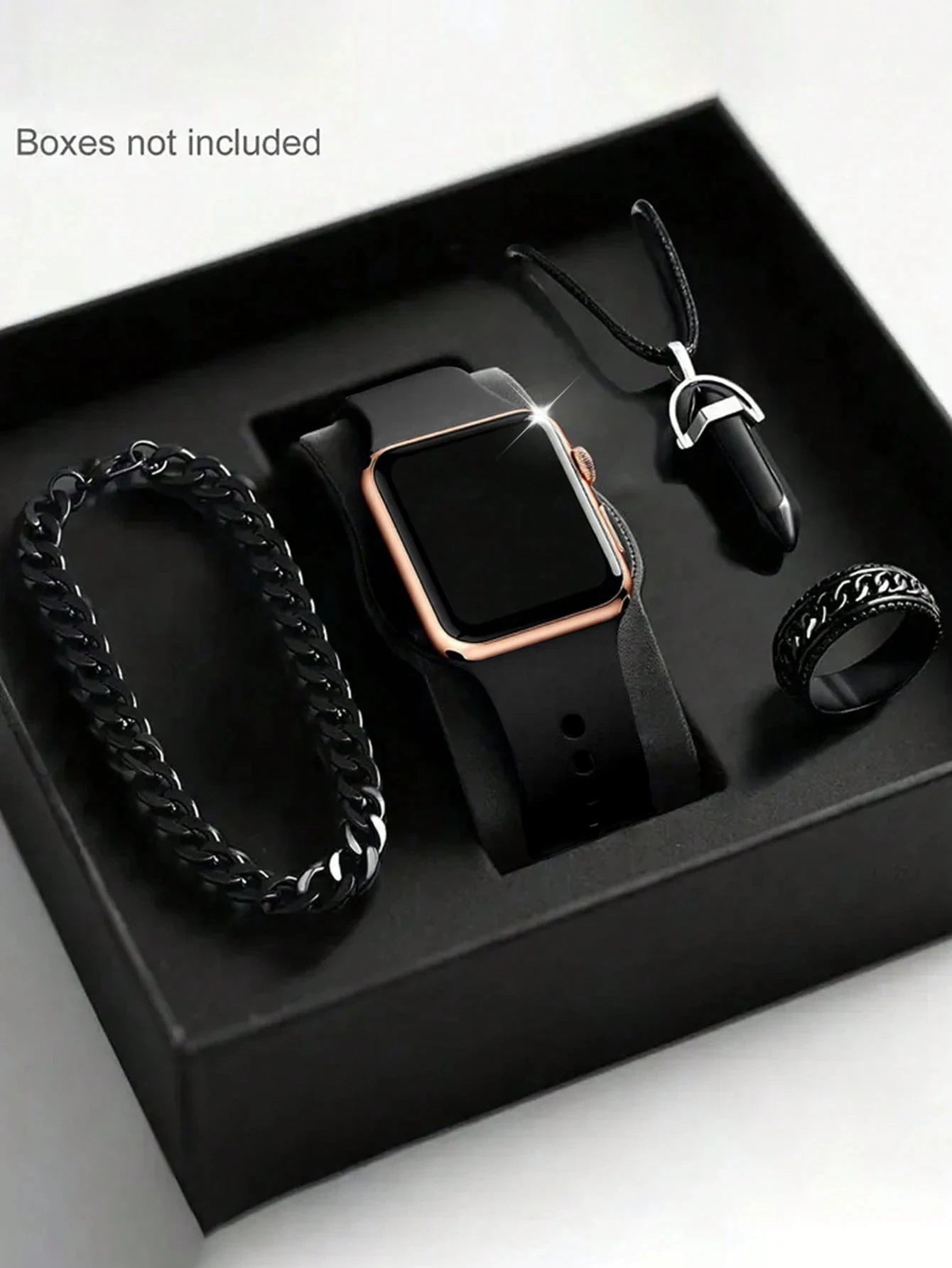 Coffret Homme Montre Digitale & Bijoux – Ensemble 4 Pièces Style Urbain