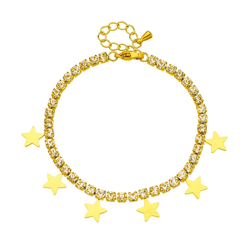 Ensemble Stella – Collier & Bracelet Étoiles en Acier Inoxydable