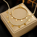 Ensemble Stella – Collier & Bracelet Étoiles en Acier Inoxydable