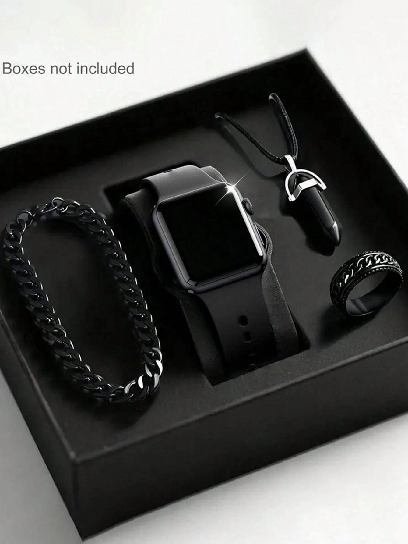 Coffret Homme Montre Digitale & Bijoux – Ensemble 4 Pièces Style Urbain