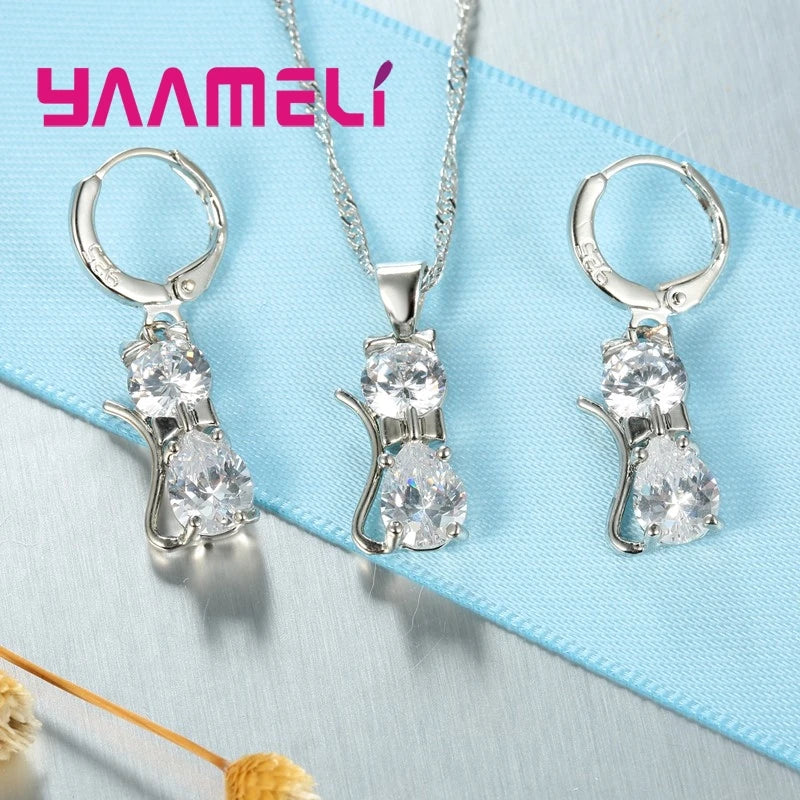 Parure Éclat de Diamant – Collier & Boucles d’Oreilles Femme