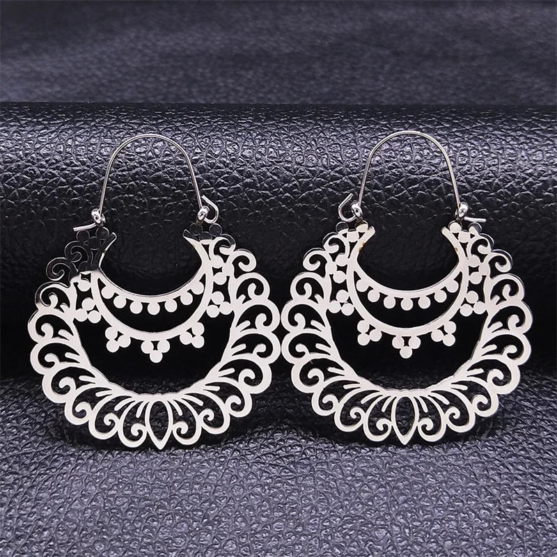 Boucles d’Oreilles Bohème Géométriques – Doré & Argenté
