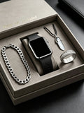 Coffret Homme Montre Digitale & Bijoux – Ensemble 4 Pièces Style Urbain