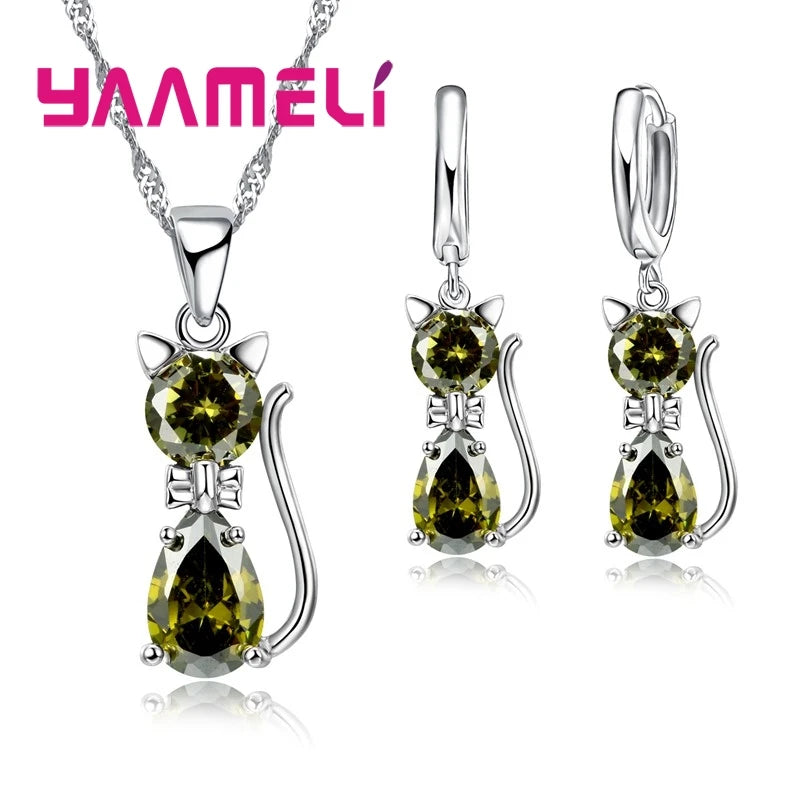 Parure Éclat de Diamant – Collier & Boucles d’Oreilles Femme
