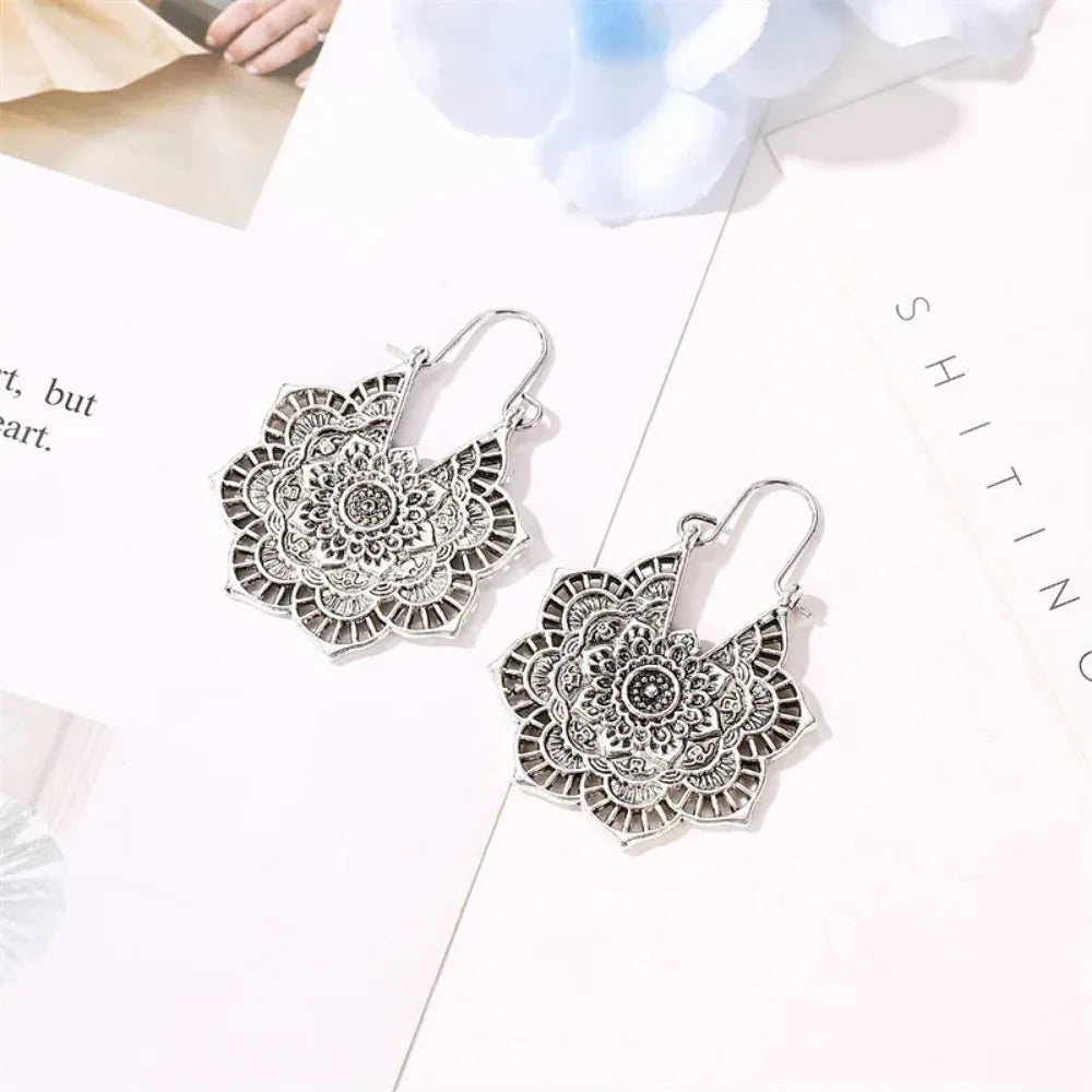 Boucles d’oreilles Mandala Doré – Esprit Bohème