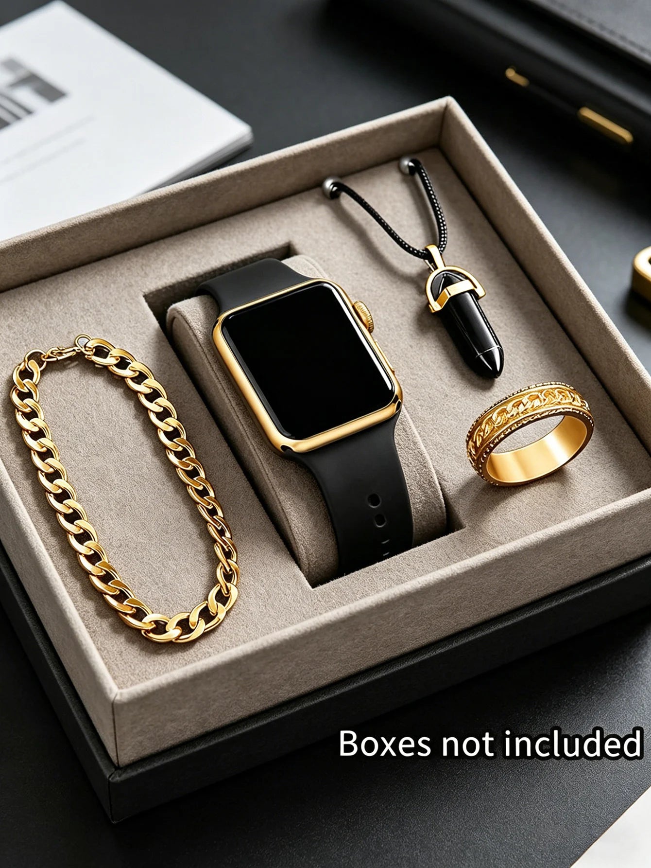 Coffret Homme Montre Digitale & Bijoux – Ensemble 4 Pièces Style Urbain